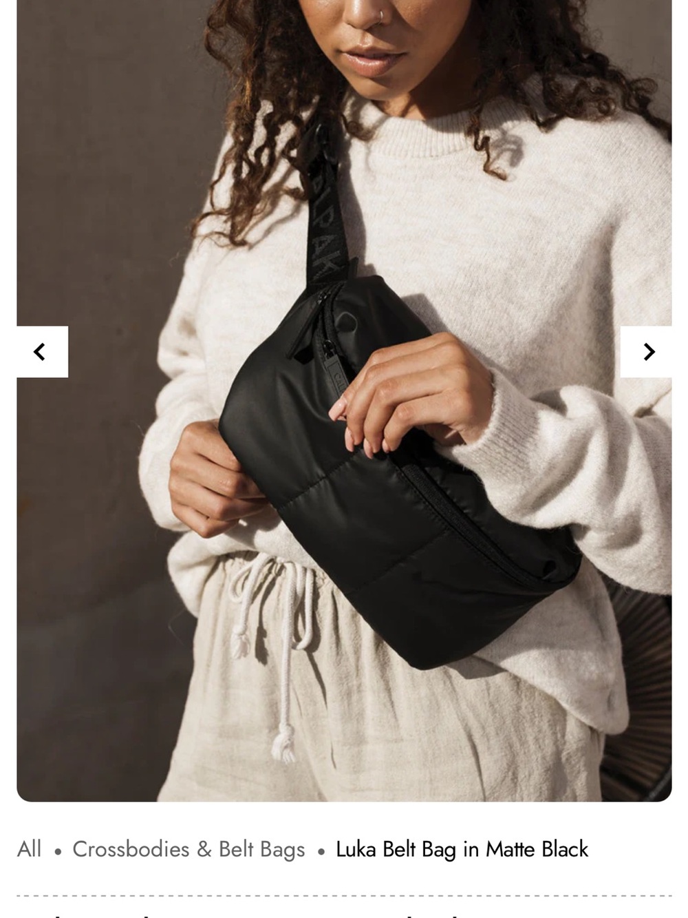 CalPak Luka Belt bag matte black - Picture 5 of 6